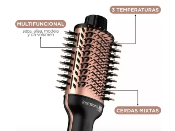 COMBO KERATINA PLANCHA+CEPILLO SECADOR