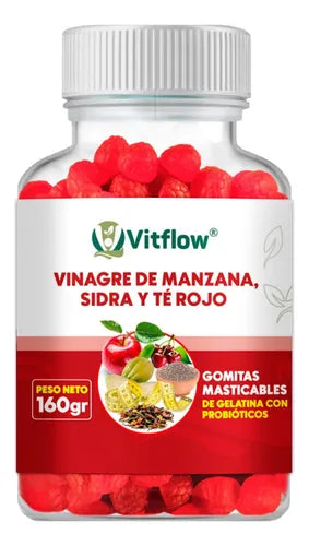 Gomitas de Vinagre de Manzana, Sidra y Té Rojo